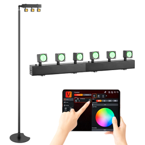 Luz de bateria multifuncional - barra de eventos portátil 4 em 1 RGB + WW