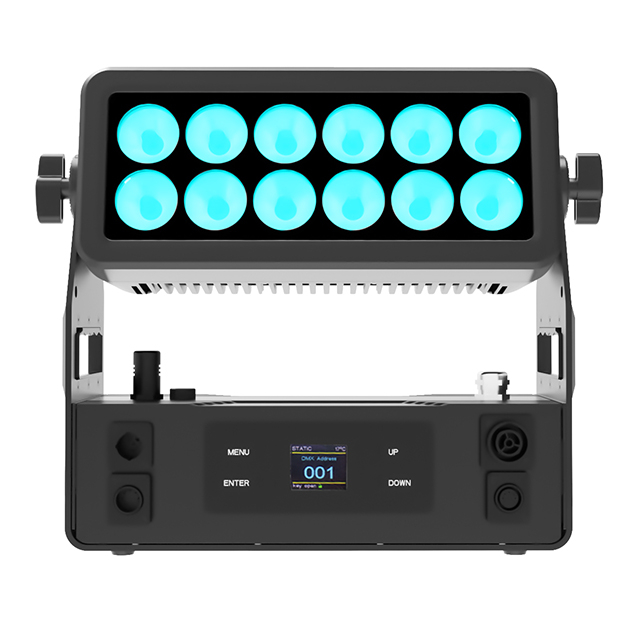 Luz de palco LED RGBL 12x10W alimentada por bateria - mudança inteligente de cor e controle de APP